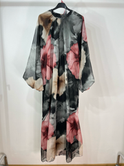 Flower dress bordo