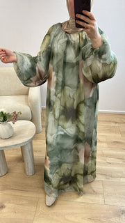 Flower dress groen