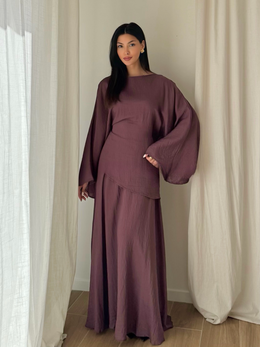 Aura set aubergine