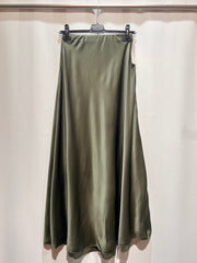 Satin skirt green