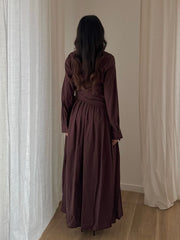 Lune dress aubergine