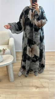 Flower dress zwart
