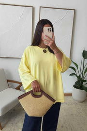 Basic shirt Geel