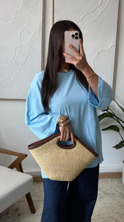 Basic shirt lichtblauw