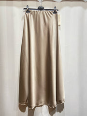 Satin skirt beige